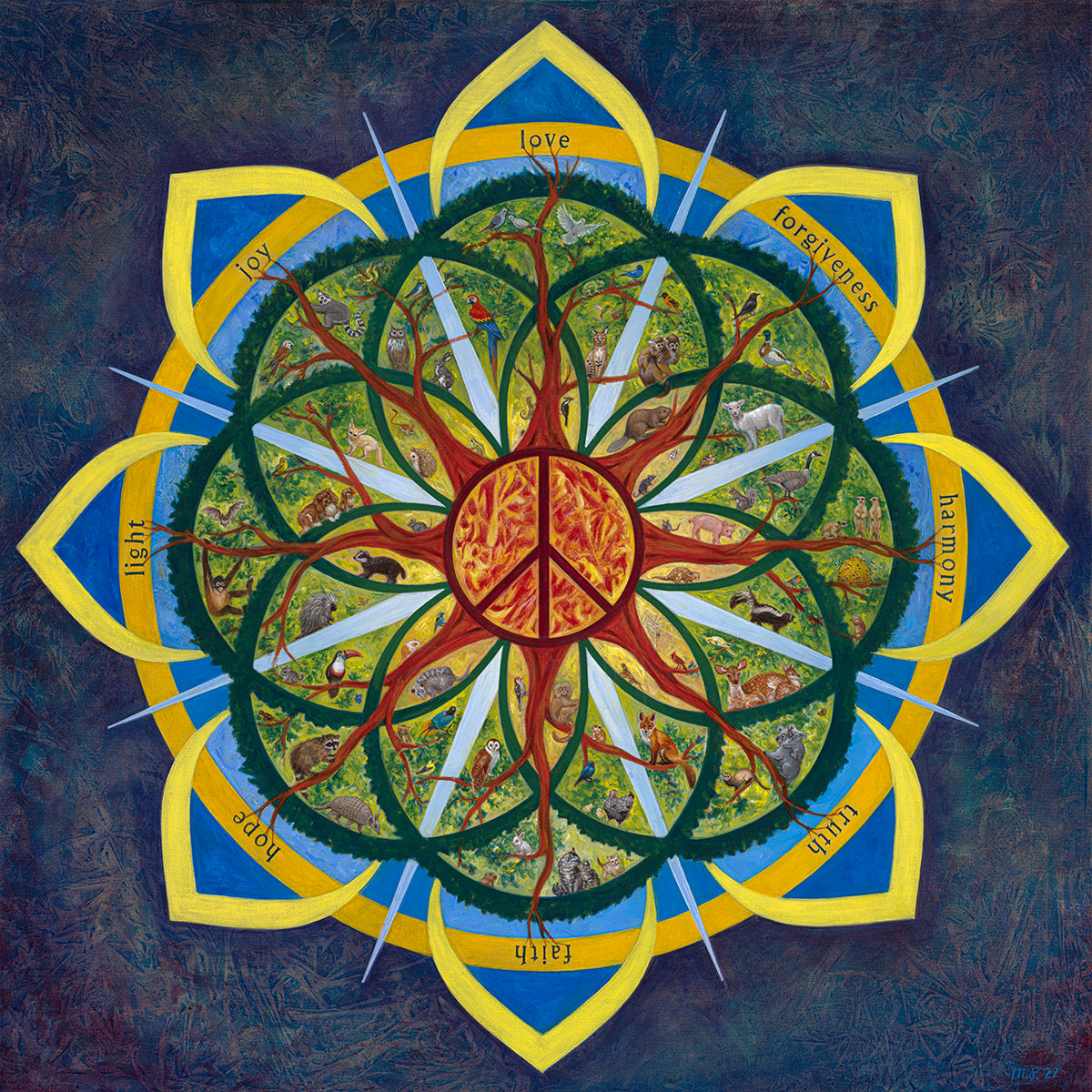 St Francis Prayer Mandala Original Painting